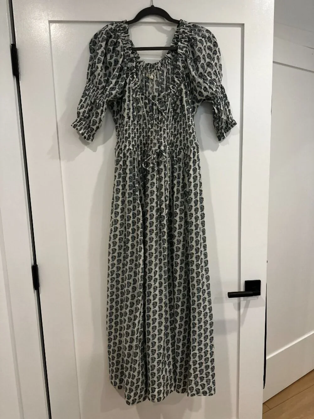 Doen Ischia Midi Dress Sea Salt Paisley Bouquet NWT M - Picture 3 of 5